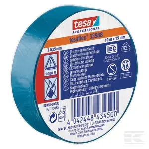 BANDA IZOLATOARE ALBASTRA 15MM 10M T539880003000 TESA ~
