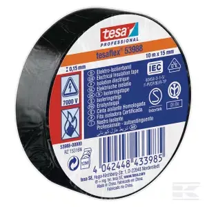 BANDA IZOLATOARE NEAGRA 15MM 10M T539880000000 TESA