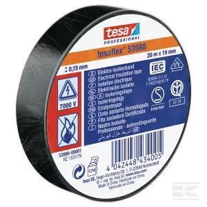 BANDA IZOLATOARE NEAGRA 19MM 20M T539880000100 TESA