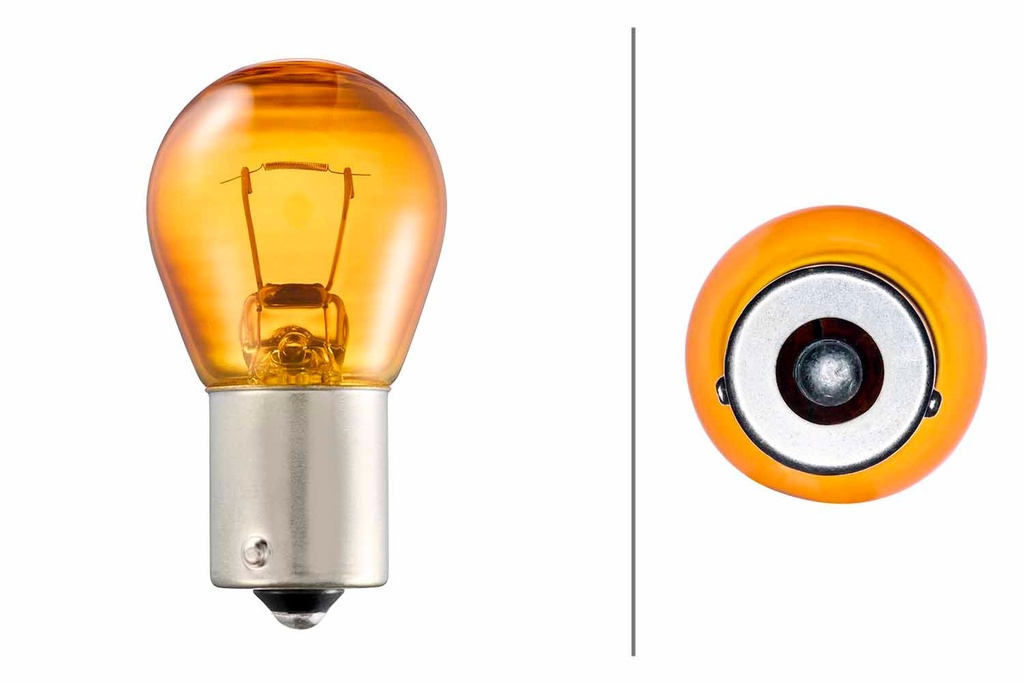 Bec portocaliu Hella 12V 21W BAU15S
