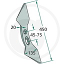 DALTA CULTIVATOR CP2821 45-75 450MM 23532RS300 BATTISTA PORTERI