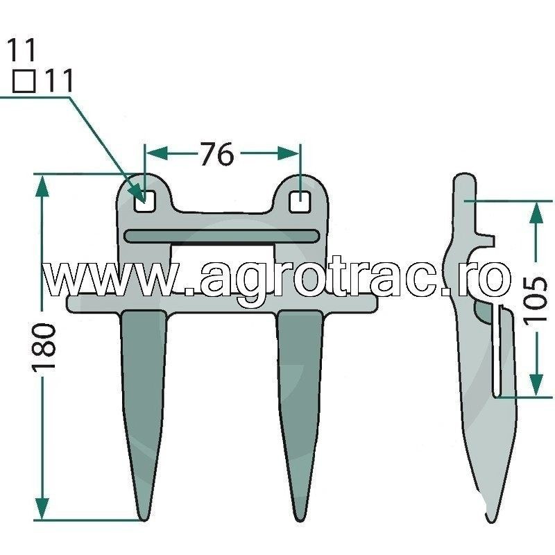 DEGET DUBLU 676235.02 626295.1 FORGED CLAAS AGV