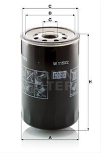 FILTRU HIDRAULIC MANN W1150/2 8002112 8002148 