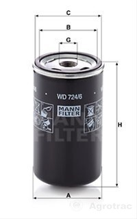 FILTRU HIDRAULIC MANN WD724/6 8002367
