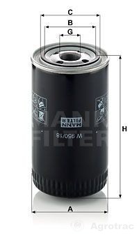 Filtru motor MANN W950/18 8002162