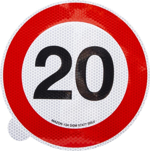 Indicator autocolant Mazon limită viteză 20km/h WB7920IT