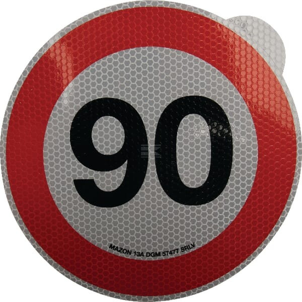 Indicator autocolant Mazon limită viteză 90km/h WB7990IT