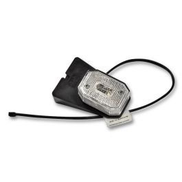 Lampă gabarit LED cu suport Humbaur 12V dreptunghiulară, albă pentru remorcă