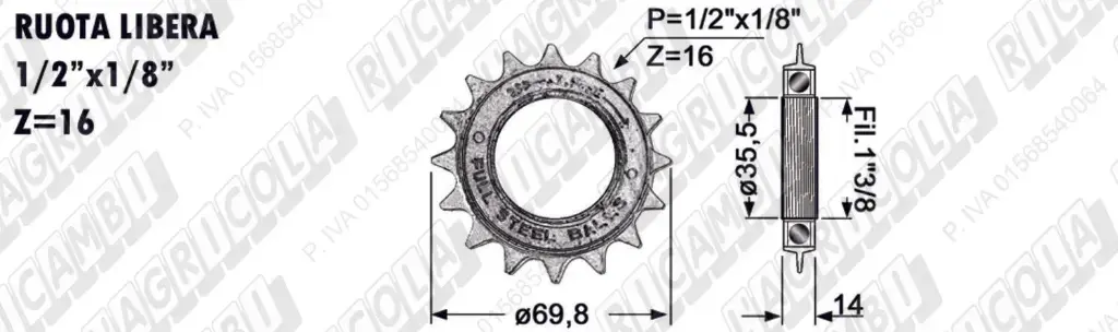 PINION 65.770 13R016 856560 GALL
