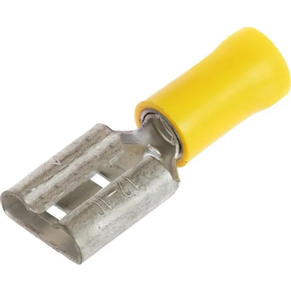 Conector cablu mama 9.3mm galben cu fixarea cablului prin sertizare