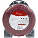 Fir taiere rasucit 2.65mm 72m rosu pentru motocoasa