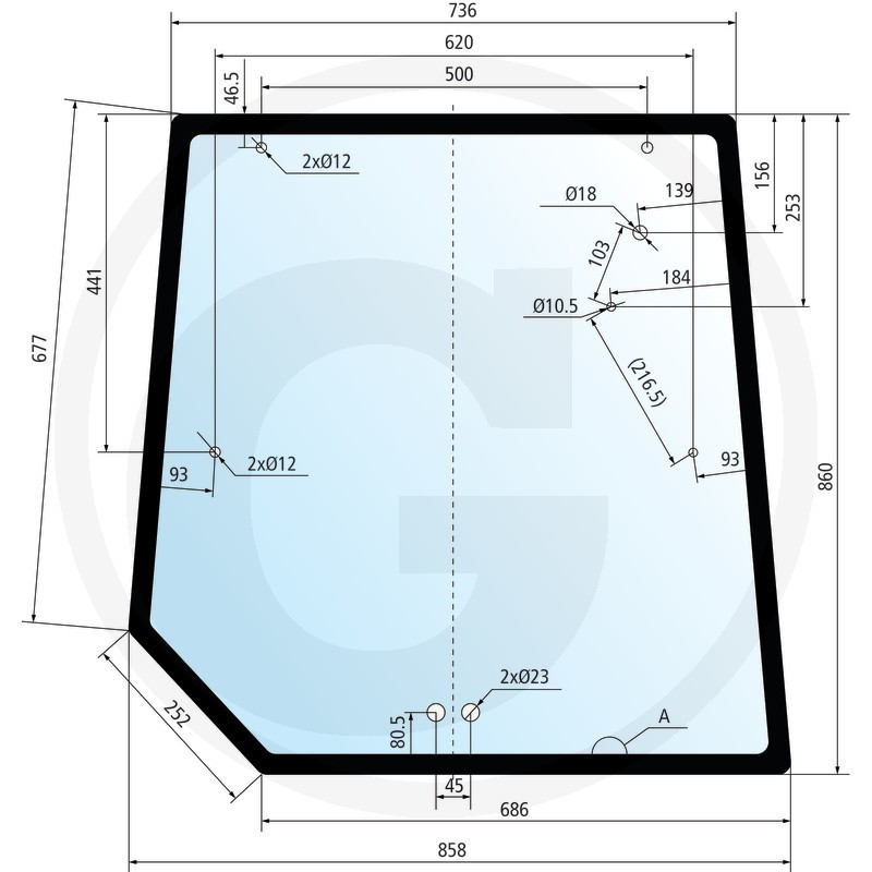 Luneta tractor 3715438M1 pentru Massey Ferguson
