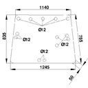 Parbriz spate L36606 pentru John Deere SG2 balama cu 5 gauri