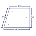 Geam lateral 86521435 dreapta pentru Fiat Ford New Holland