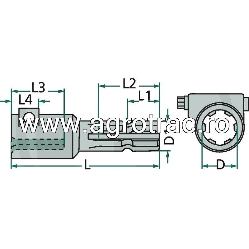 Prelungitor priza de putere 1 3/8 6dinti la 1 3/8 6dinti