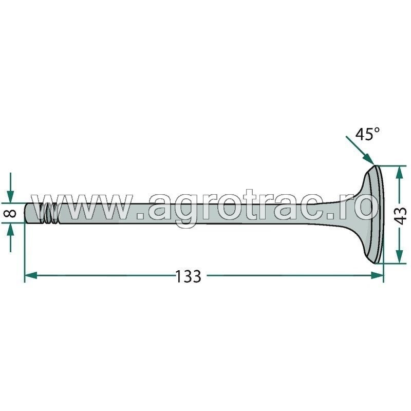 Supapa admisie 04159136 pentru motor Deutz