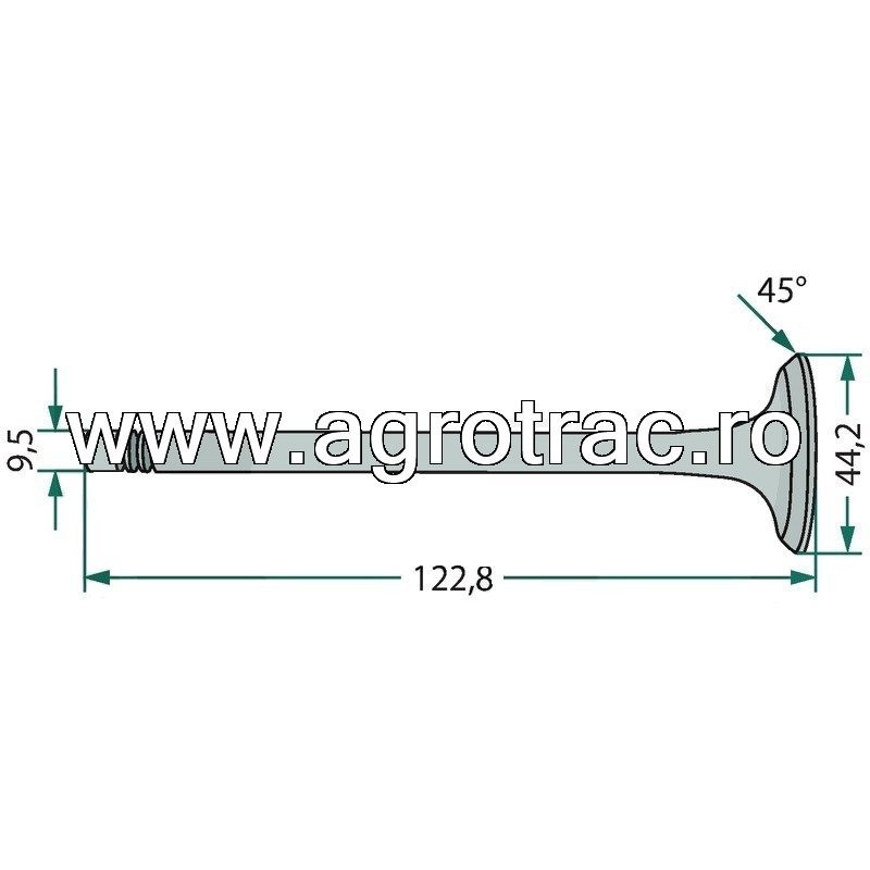 Supapa admisie 739027M1 pentru Massey Ferguson Perkins