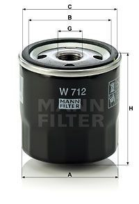 Filtru ulei motor Mann W712