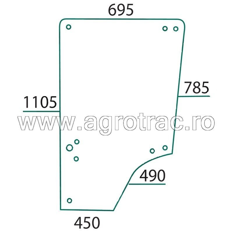 Geam usa L57908 stanga sau dreapta pentru John Deere