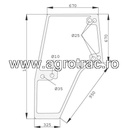 Usa sticla 1-34-621-090 stanga pentru Case IH New Holland Steyr
