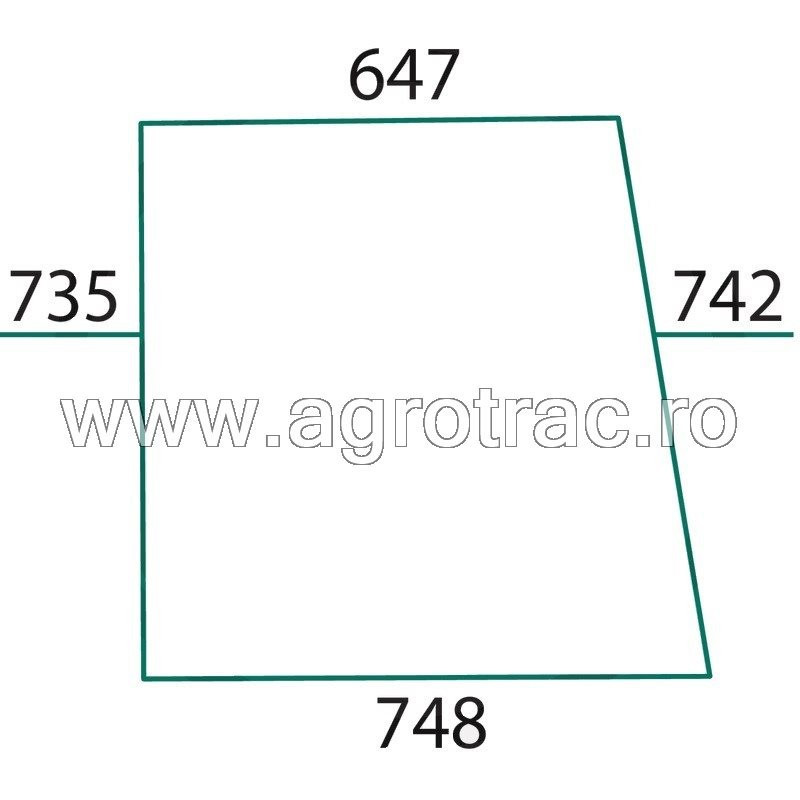 Geam lateral 281500351020 pentru Fendt