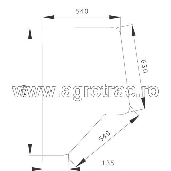 Geam usa 3233051R2 pentru Case IH