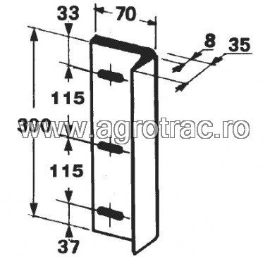 Cutit piston 1103.16.03.01 pentru Welger AP12 AP50 AP51