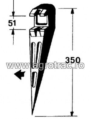 Furca / dinte alimentare dreapta 46516 pentru Sgorbati, New Holland