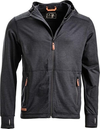 [12545] BLUZA POLAR CU FERMOAR SI GLUGA L KW5011201811054 CARBUNE ~