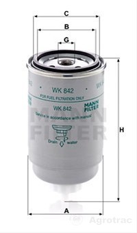 [00004459] FILTRU COMBUSTIBIL MANN WK842 8001013 
