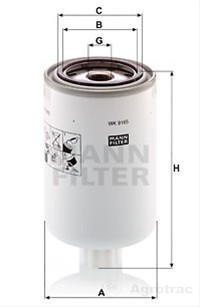 [00011847] FILTRU COMBUSTIBIL MANN WK9165X 8001068