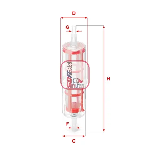 [29176] FILTRU COMBUSTIBIL SOFIMA S1015B RT6 PE FURTUN