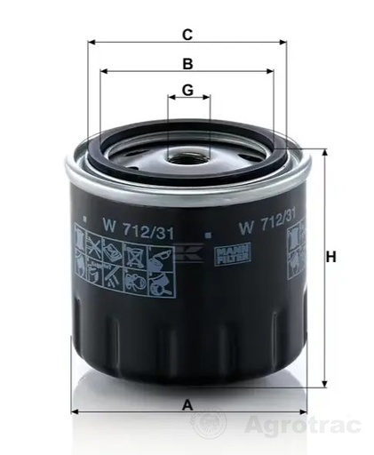 [06278] FILTRU MOTOR MANN W712/31