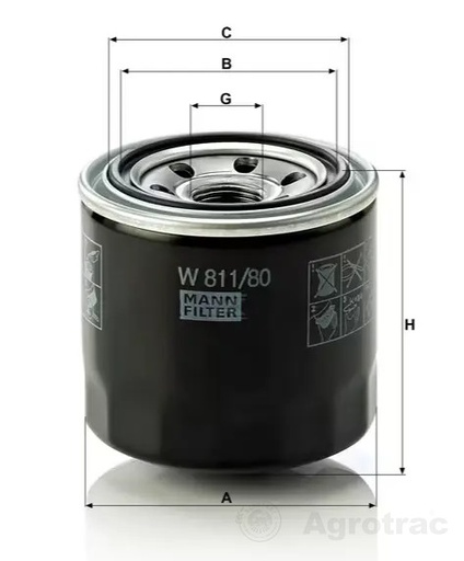 [06112] FILTRU MOTOR MANN W811/80 8002171