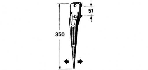 [00004453] FURCA ALIMENTARE 59.216 80536220 NEW HOLLAND 35CM