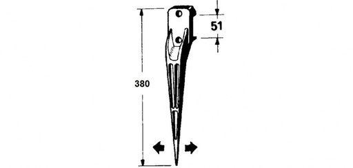 [05290] FURCA ALIMENTARE 59.216 536220 55-0017 NH 38CM