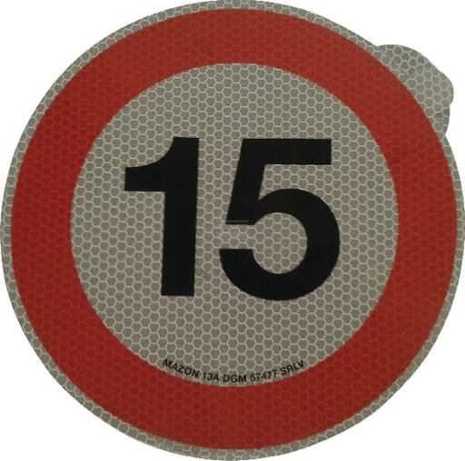 [WB7915IT] Indicator autocolant Mazon limită viteză 15km/h WB7915IT