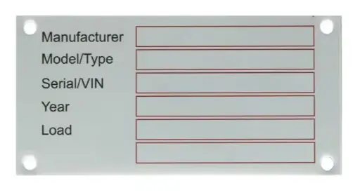 [15405] PLACUTA ETICHETARE IDENTIFICARE VEHICUL TAG001KR 