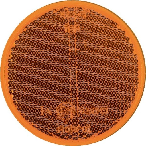 [13662] REFLECTOR PORTOCALIU AUTOADEZIV ROTUND 78MM LA75023 ~