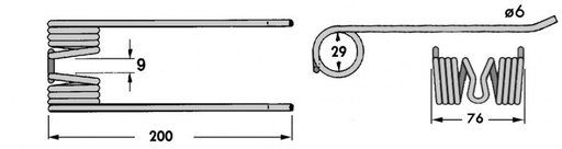 [807297.2, 59.534, 57-0006, B104151] Gheare pick-up 006 pentru balotiera Claas