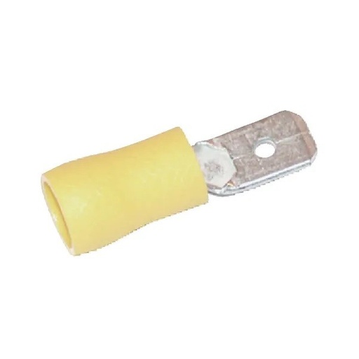 [LA9320KR] Conector cablu tata 4-6mm galben cu fixarea cablului prin sertizare