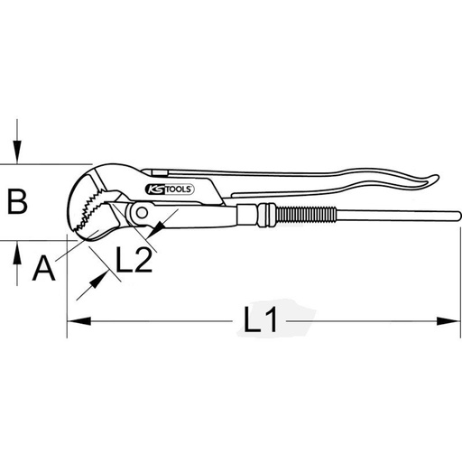 [420mm] Cleste tevi 1 1/2'' KS Tools 420mm