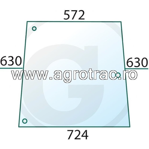 [650882224 B82875] Geam lateral 520589 pentru Case IH