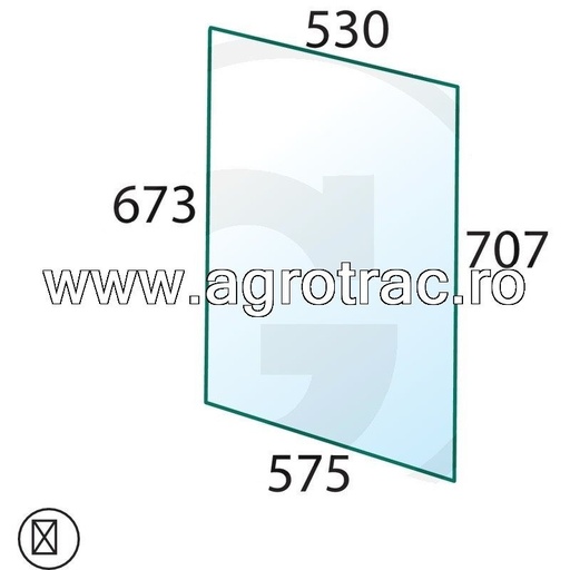 [650882259] Geam usa sus 520591 pentru Case IH