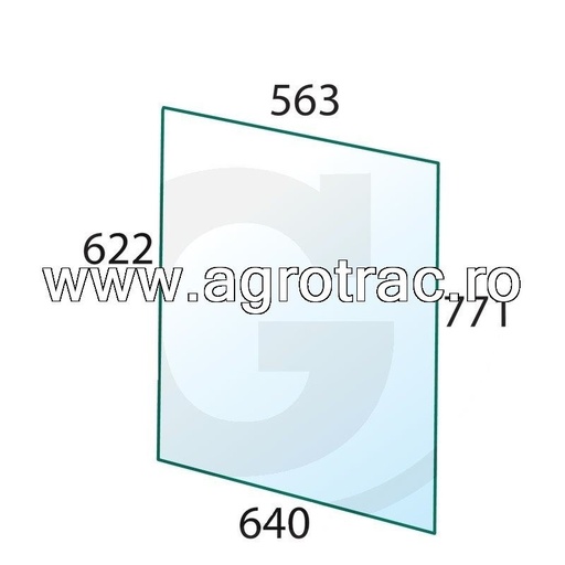 [650881104 B73484] Geam lateral 520411 pentru Case IH