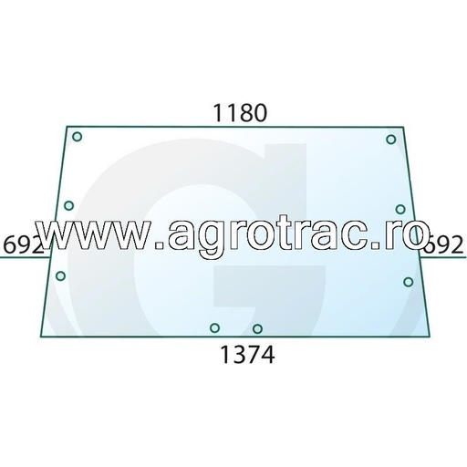 [650882356 40/4072-170] Luneta 520590 pentru Case IH