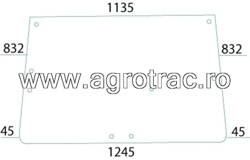 [650815900 D8079 26/4071-10] Parbriz spate L57978 pentru John Deere