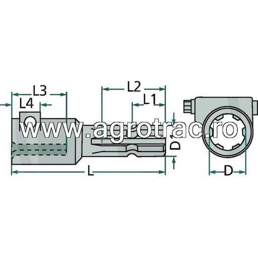 [70/1190-1 67/5090-19] Prelungitor priza de putere 1 3/8 6dinti la 1 3/8 6dinti