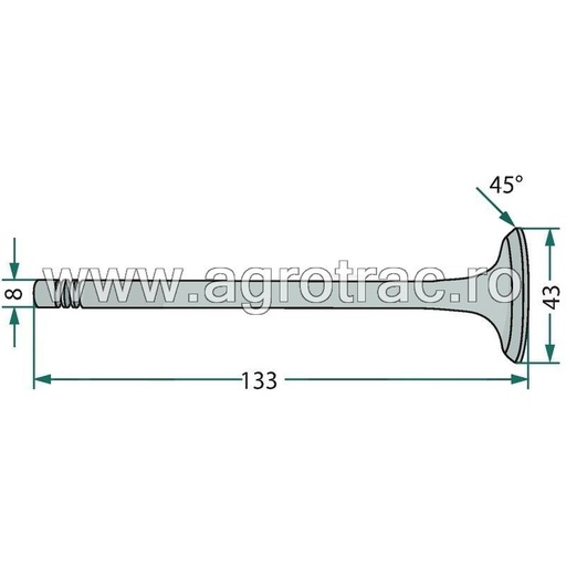 [4159136] Supapa admisie 04159136 pentru motor Deutz