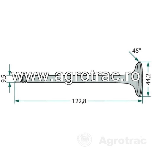 [739027M1] Supapa admisie 739027M1 pentru Massey Ferguson Perkins